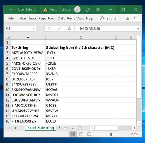 substring function excel|How to Extract a Substring in Microsoft Excel .